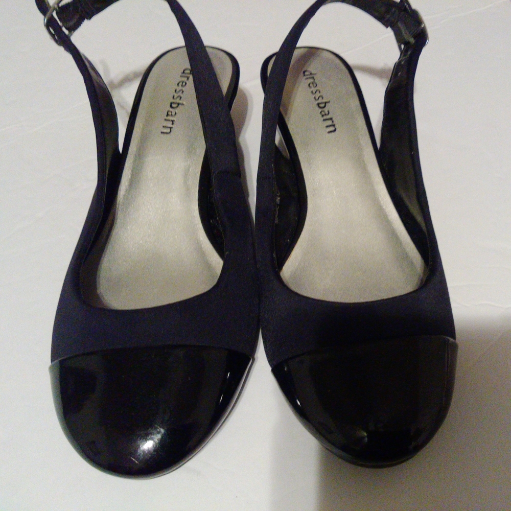 Dress Barn Black Slingback Pumps